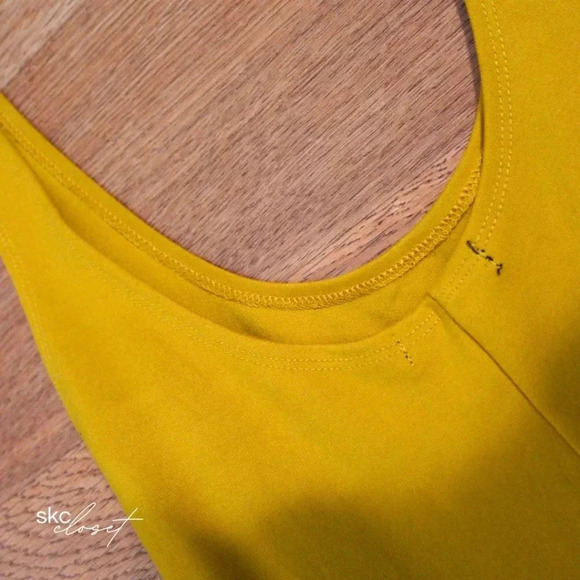 Mind Code Mustard Midi Dress - Picture 4 of 10